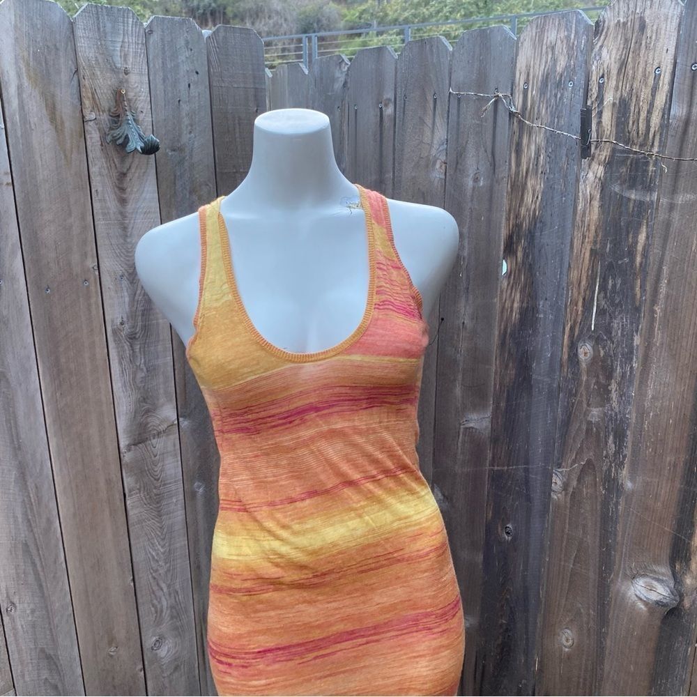 Zadig & Voltaire vintage Vibrant Orange Knit sheet maxi dress size medium - Picture 3 of 14